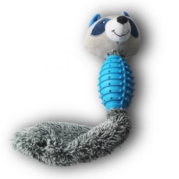 Plush Raccoon Pet Toy for Dog Chewing and Playing