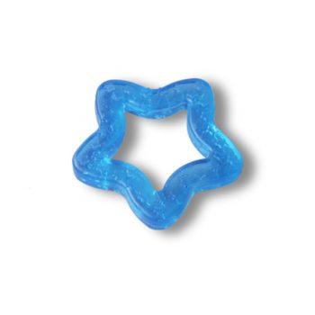 Tranparent Star-shaped Rubber Ring Chew Toy for Puppy