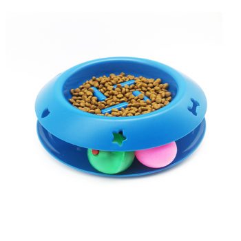 Interactive Rolling Ball Cat Bowl Feeder
