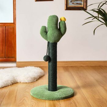 Cactus Cat Scratcher Cat Tree With Hanging Ball