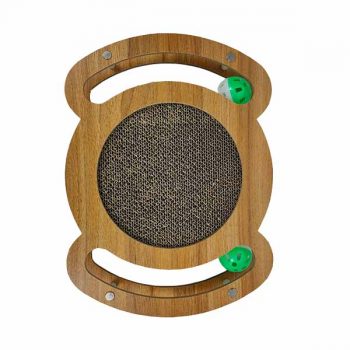 Cat Scratching Board Corrugated Cardboard With Bell Balls