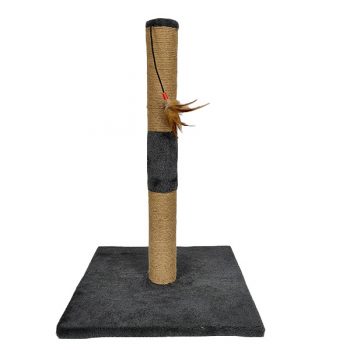 Cat Scratching Post With Hanging Feather Cat Toy